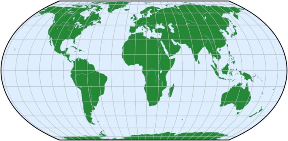 World map in Equal Earth projection
