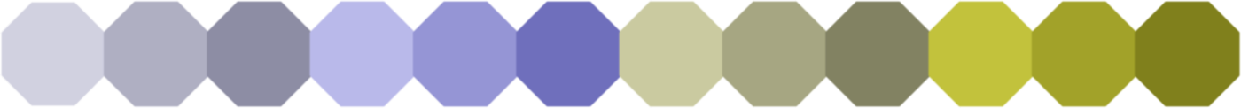 Banded scheme with 12 colours in green-blind vision