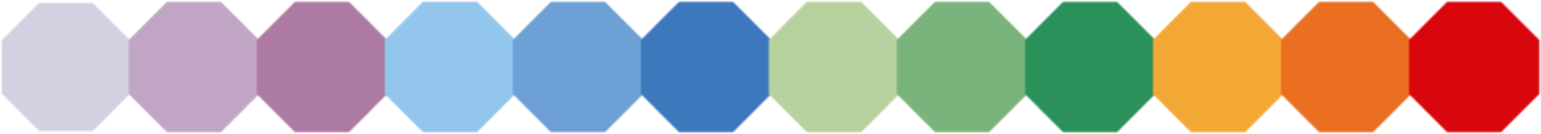 Banded scheme with 12 colours in normal vision