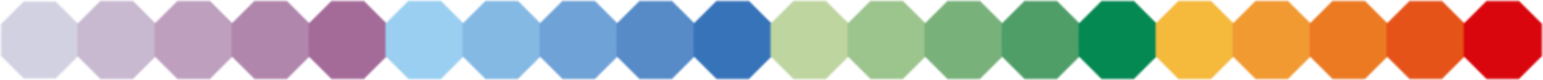 Banded scheme with 20 colours in normal vision